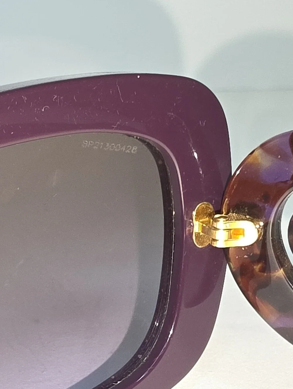 Prada Sunglasses Baroque Swirl Round Purple Marble